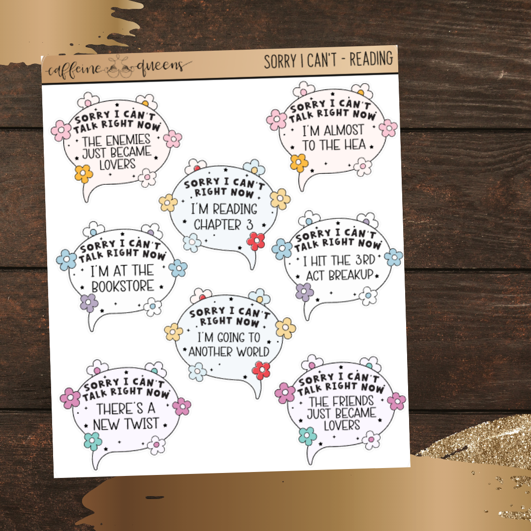 Sorry I Can't | Quarter Sheets