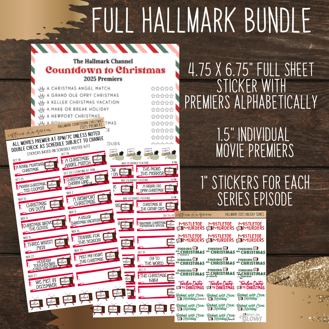 2025 Christmas Movie Premier Stickers