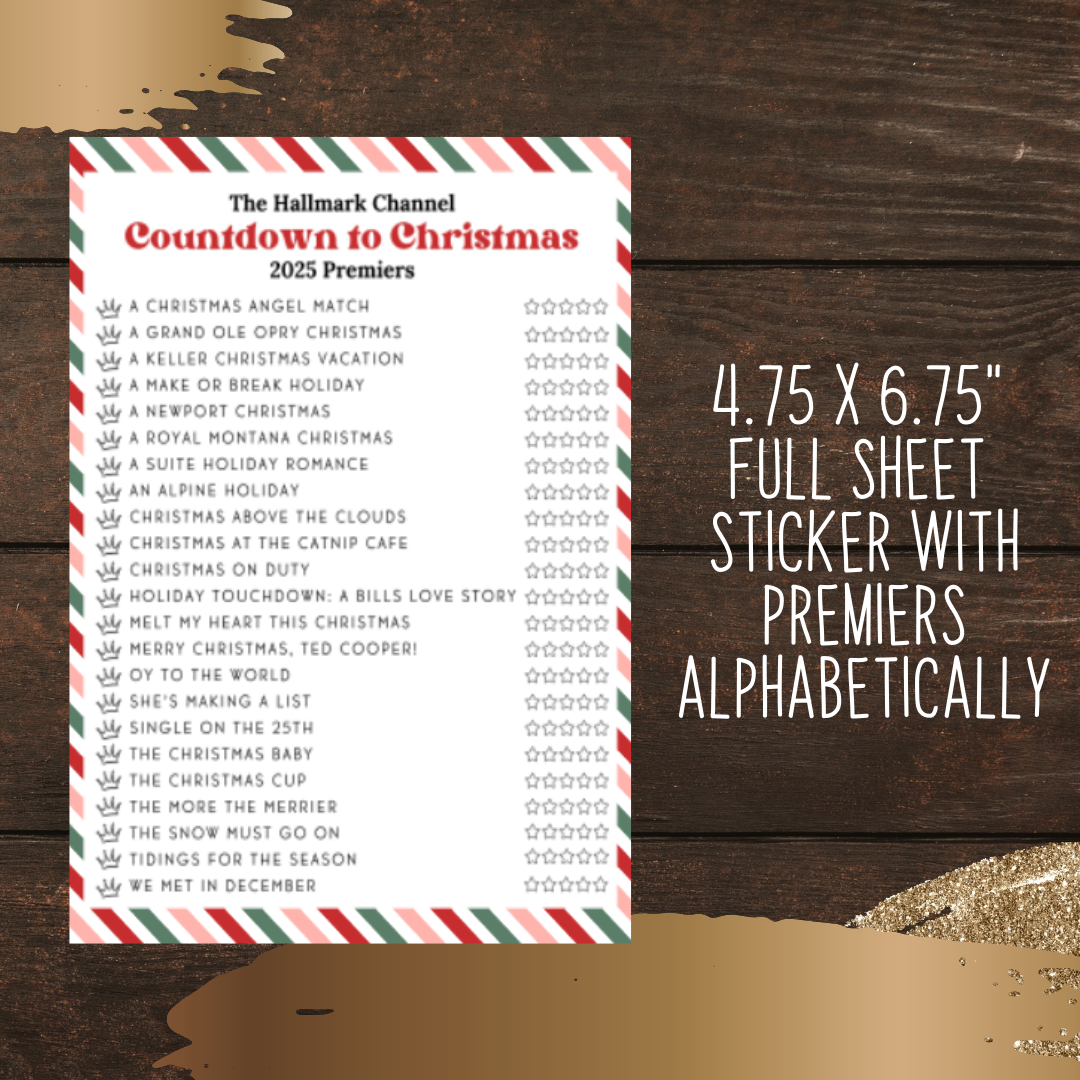 2025 Christmas Movie Premier Stickers