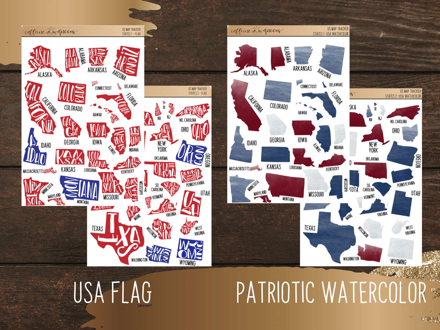 USA States Tracker Map | Notes Planner Stickers