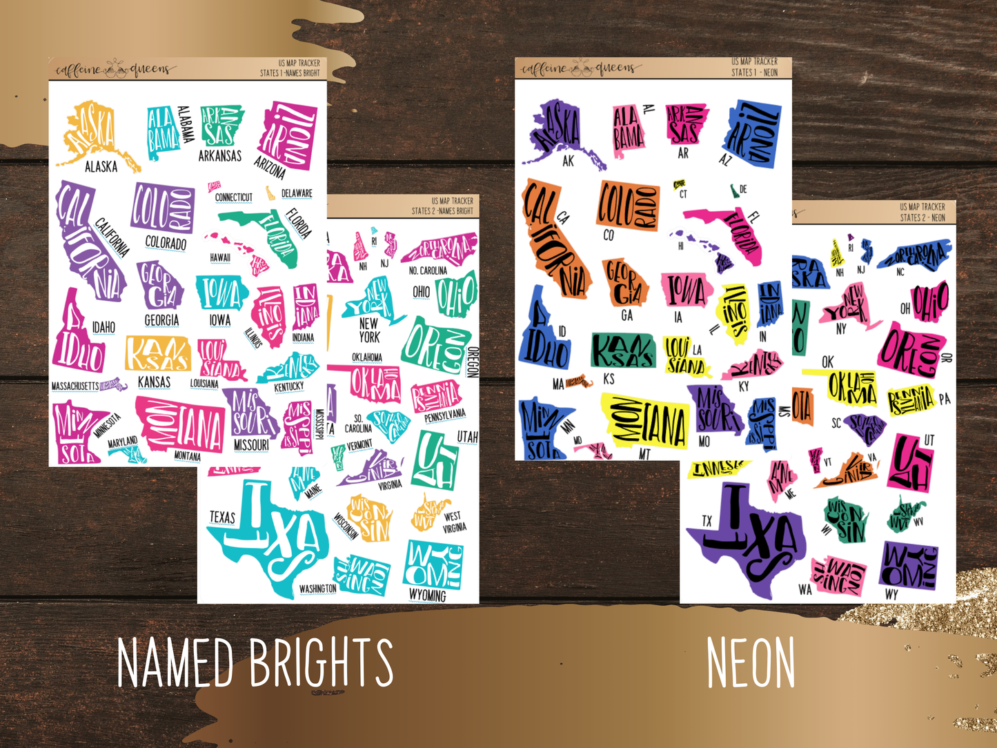 USA States Tracker Map | Notes Planner Stickers