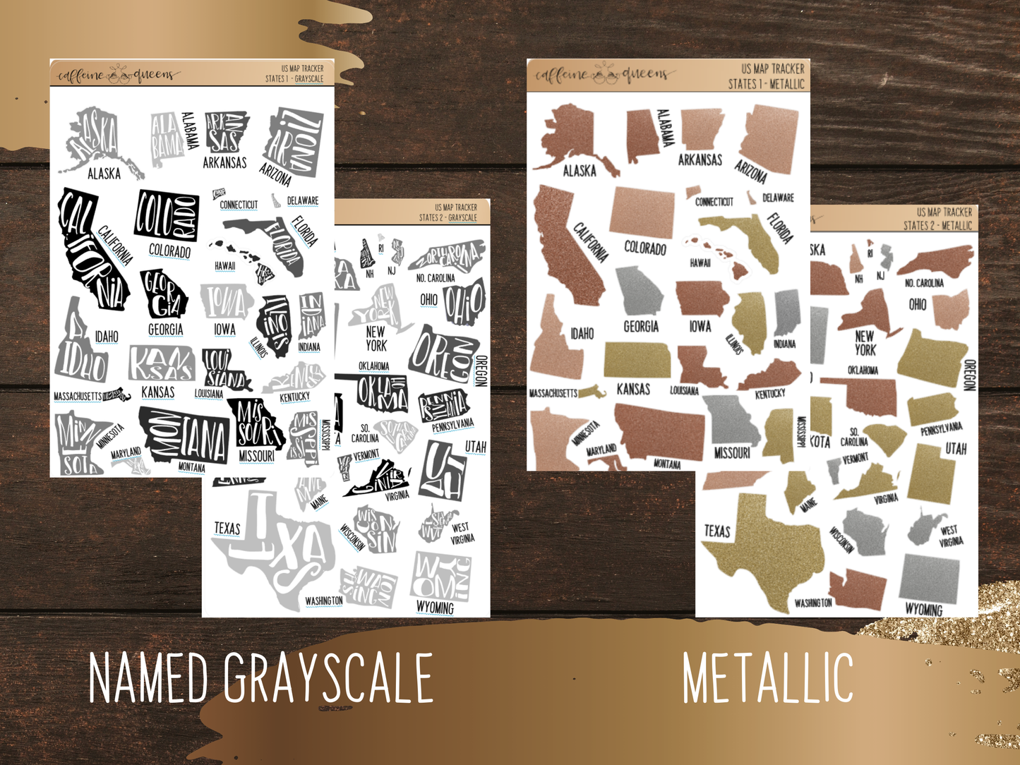 USA States Tracker Map | Notes Planner Stickers