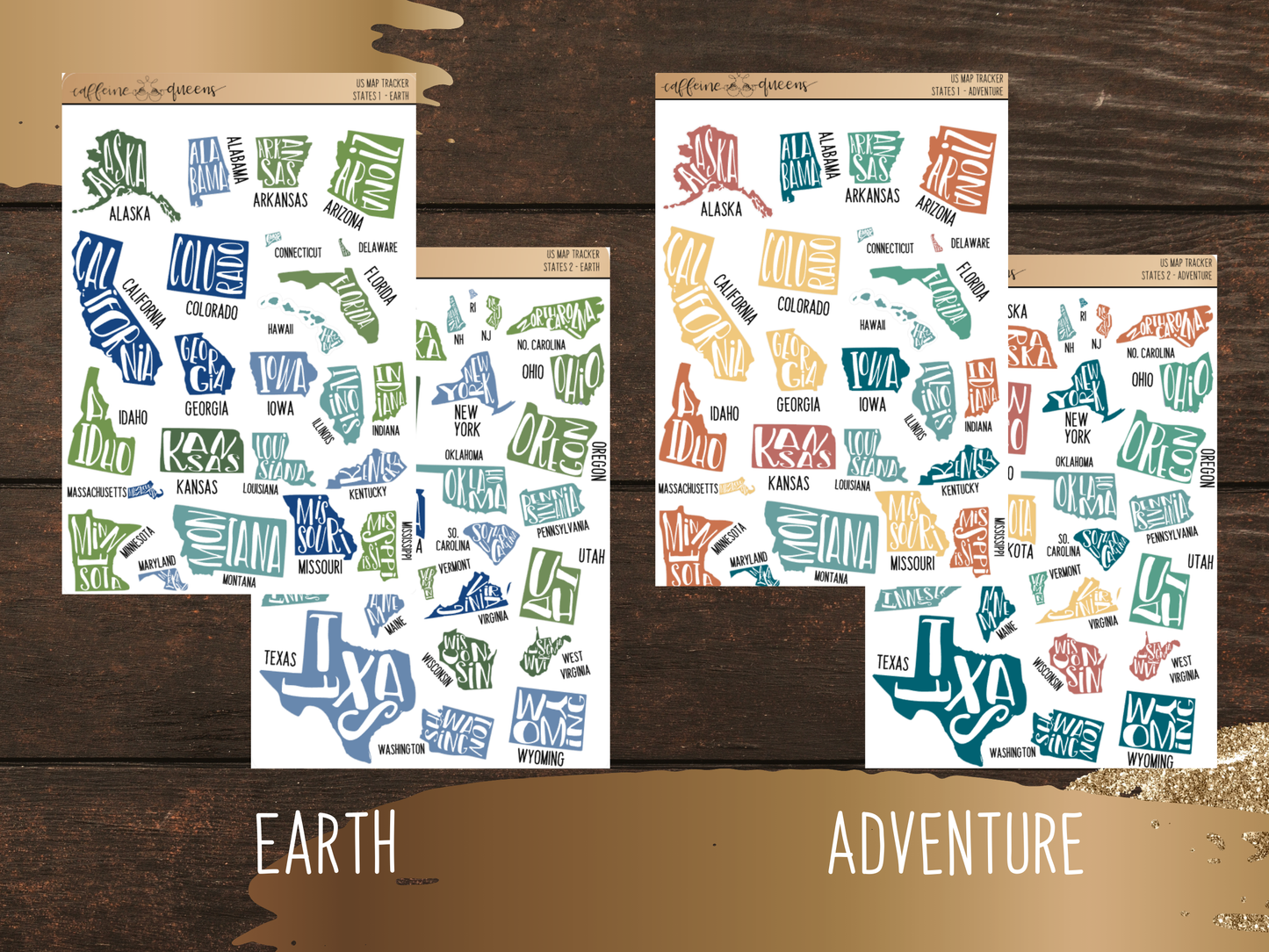 USA States Tracker Map | Notes Planner Stickers