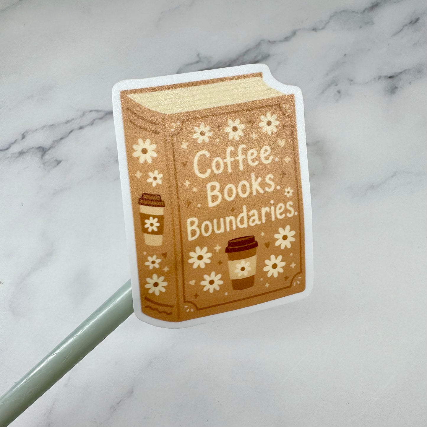 Coffee Books & Boundaries | Vinyl Decal