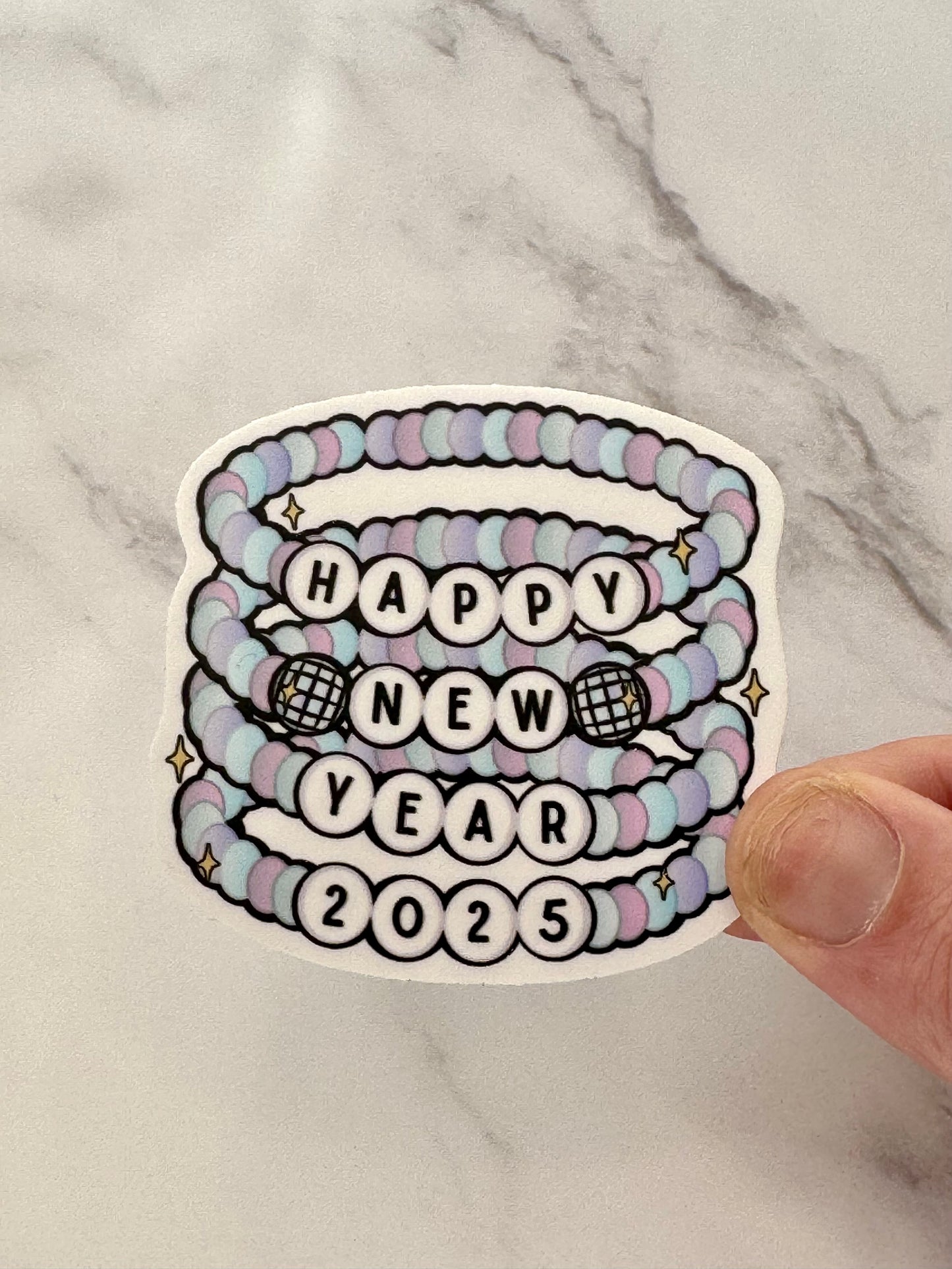 NYE 2025 Bracelet | Waterproof Vinyl Decal