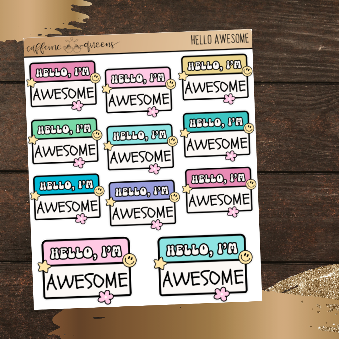 Hello, I'm...Badge | Quarter Sheets