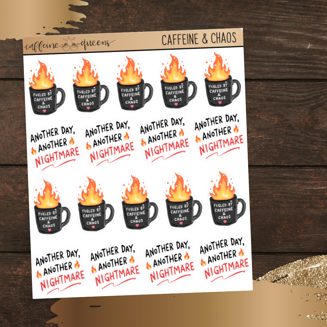 Caffeine & Chaos | Quarter Sheet