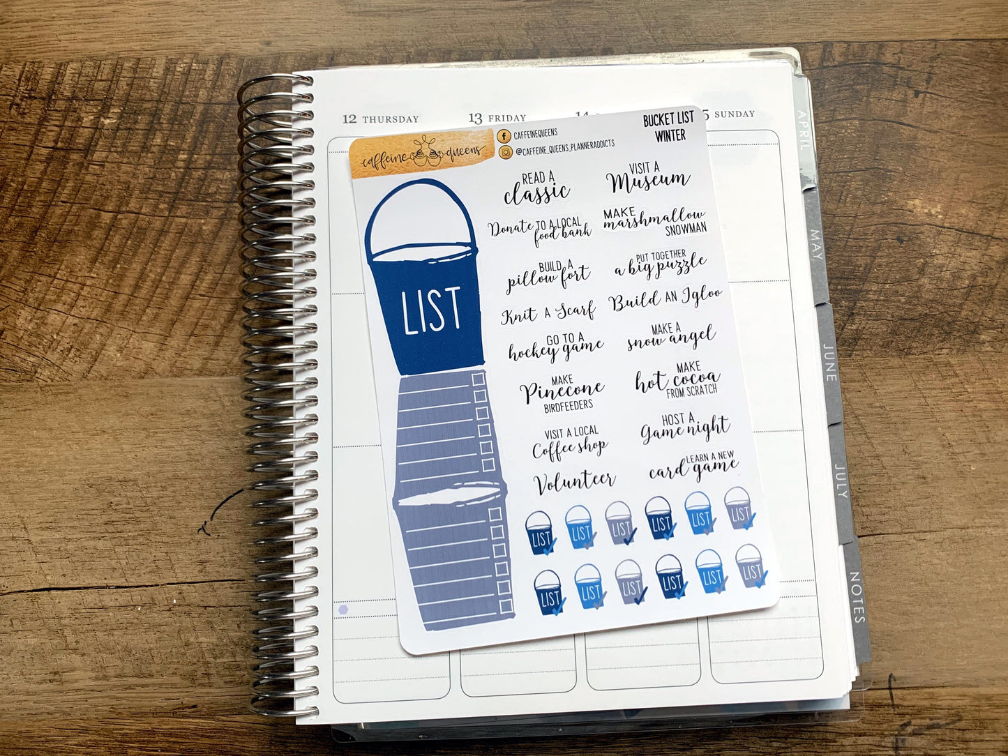 Winter Bucket List | Fold Over