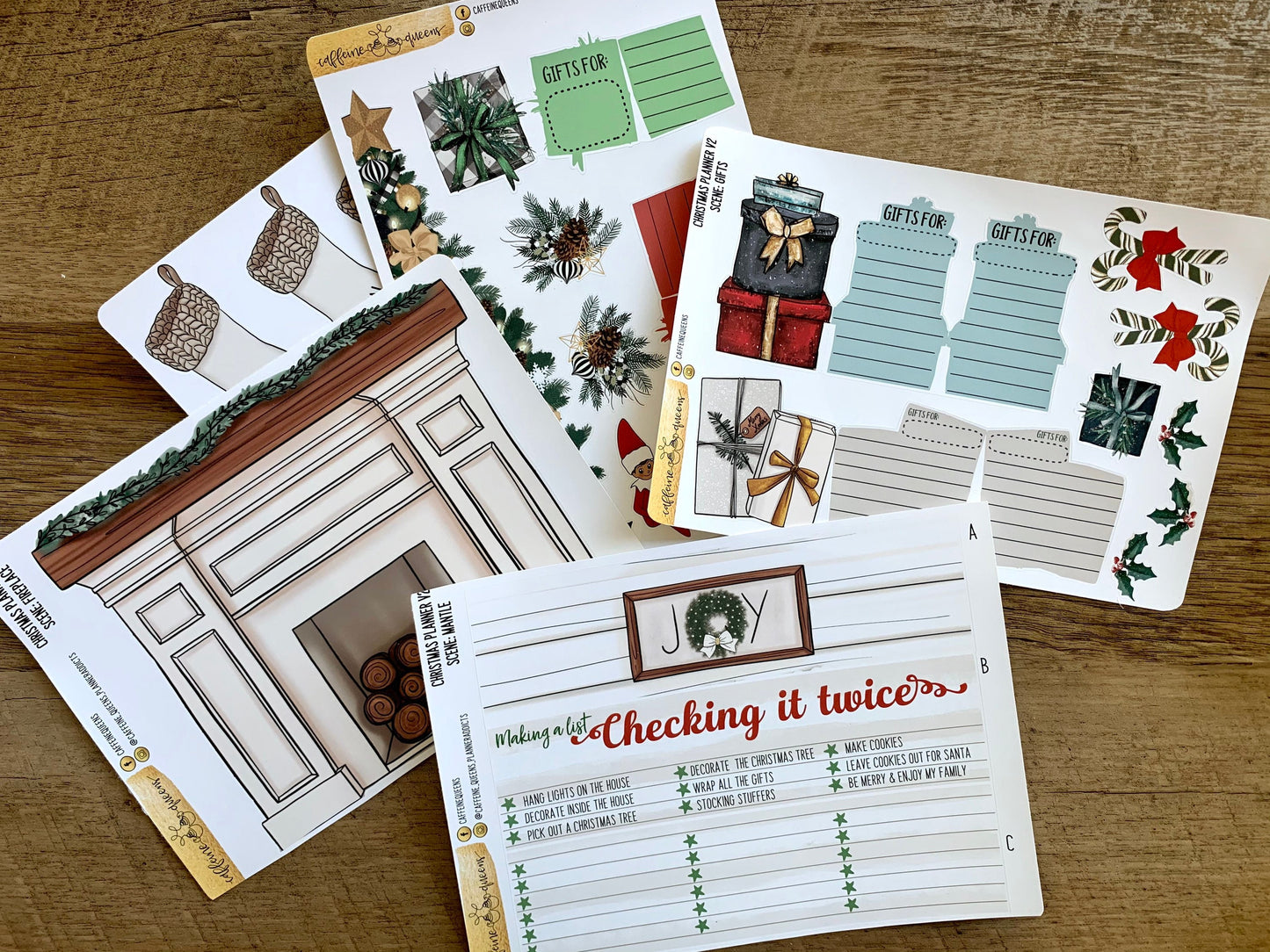 Christmas Gift Planning Fold Over Notes page Kit V2