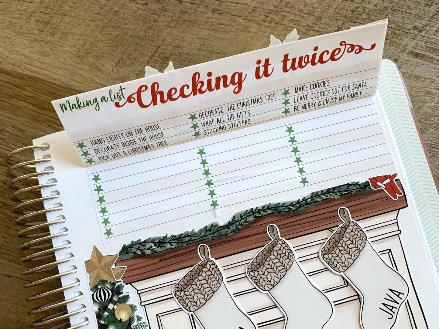 Christmas Gift Planning Fold Over Notes page Kit V2