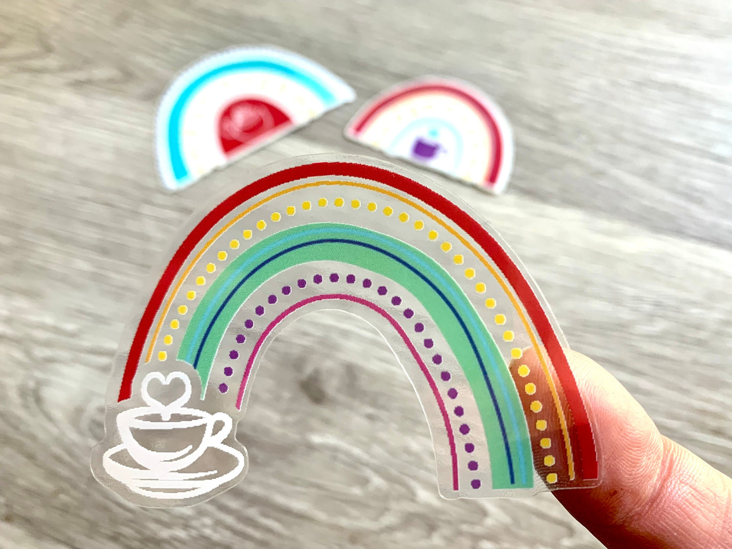 Coffee Rainbow Vinyl Decal Set