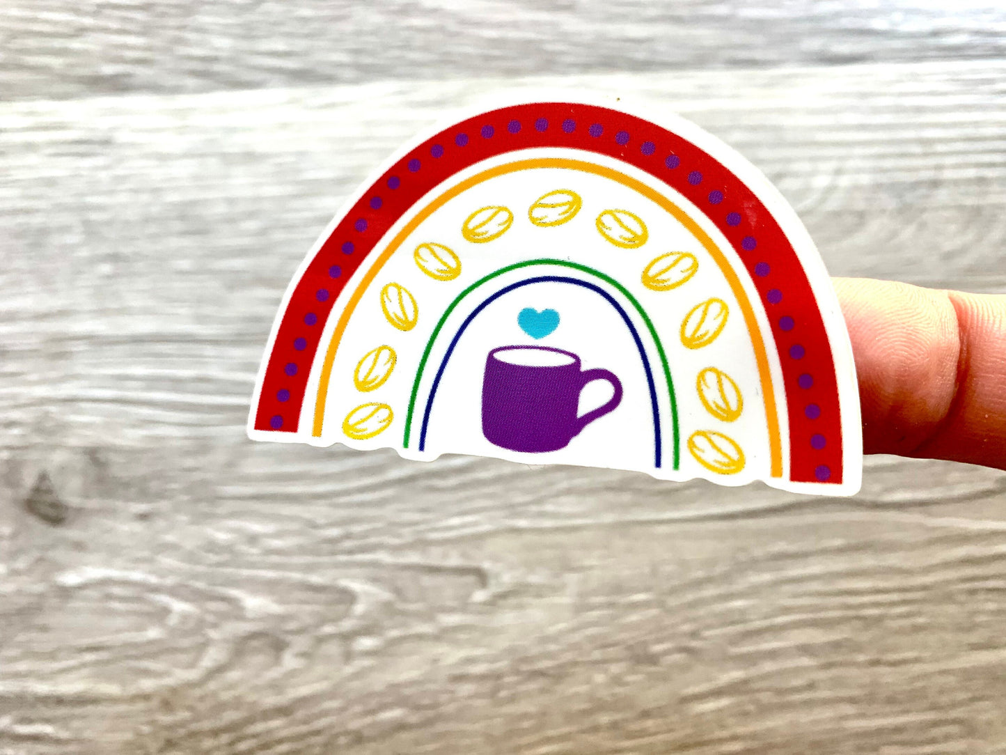 Coffee Rainbow Vinyl Decal Set