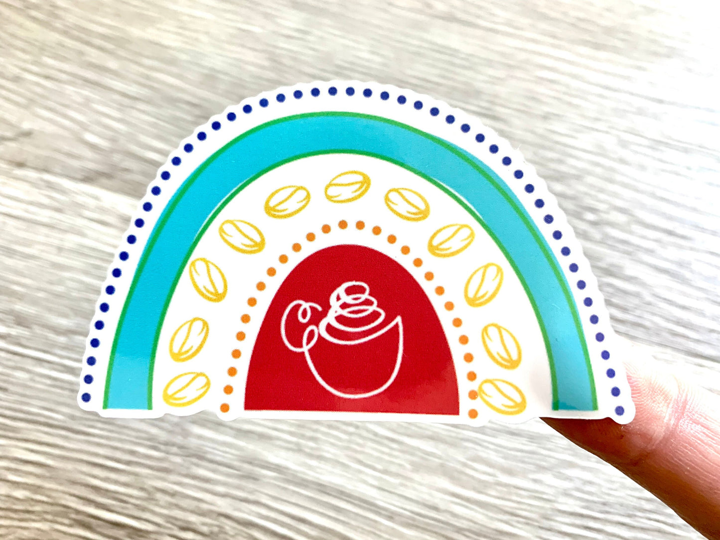 Coffee Rainbow Vinyl Decal Set