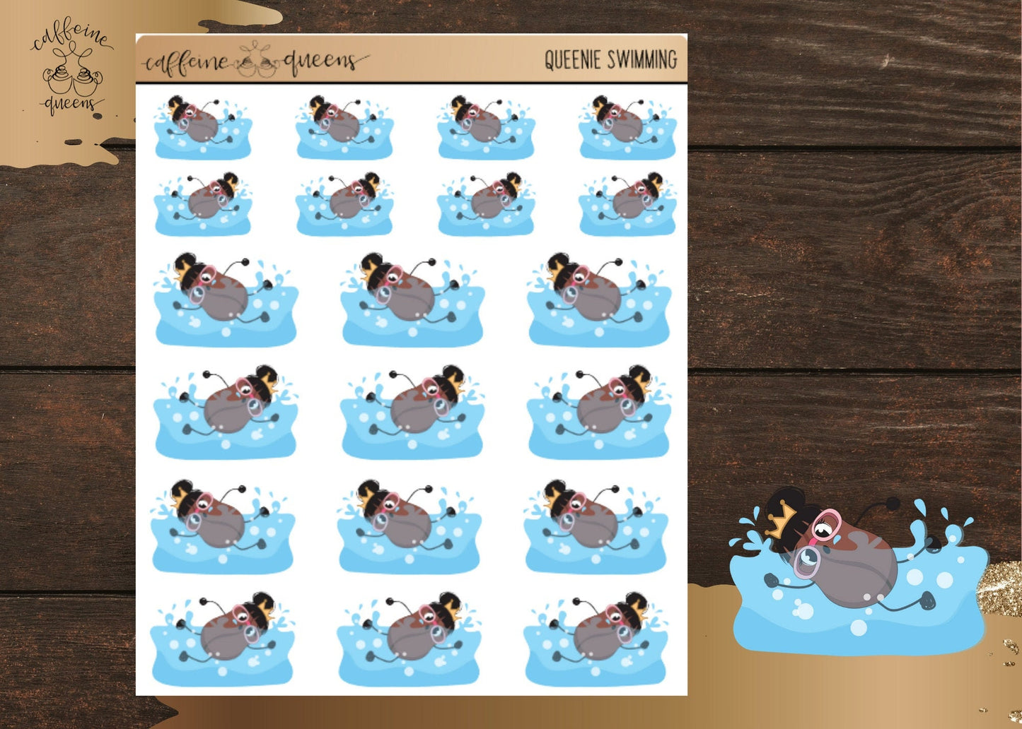 Queenie Loves to Swim