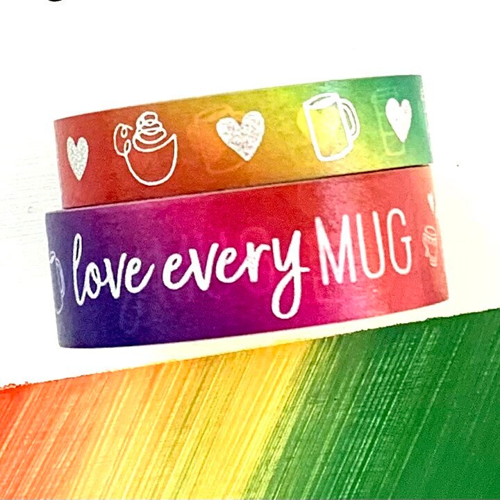 Love Every Mug Foiled Washi Set