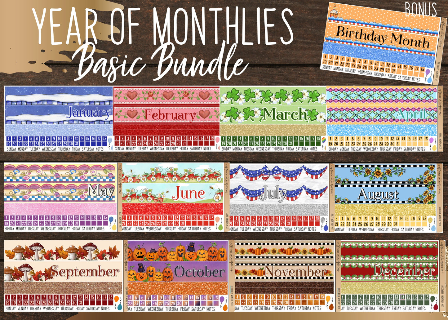 Year of Monthlies Bundle | Vertical
