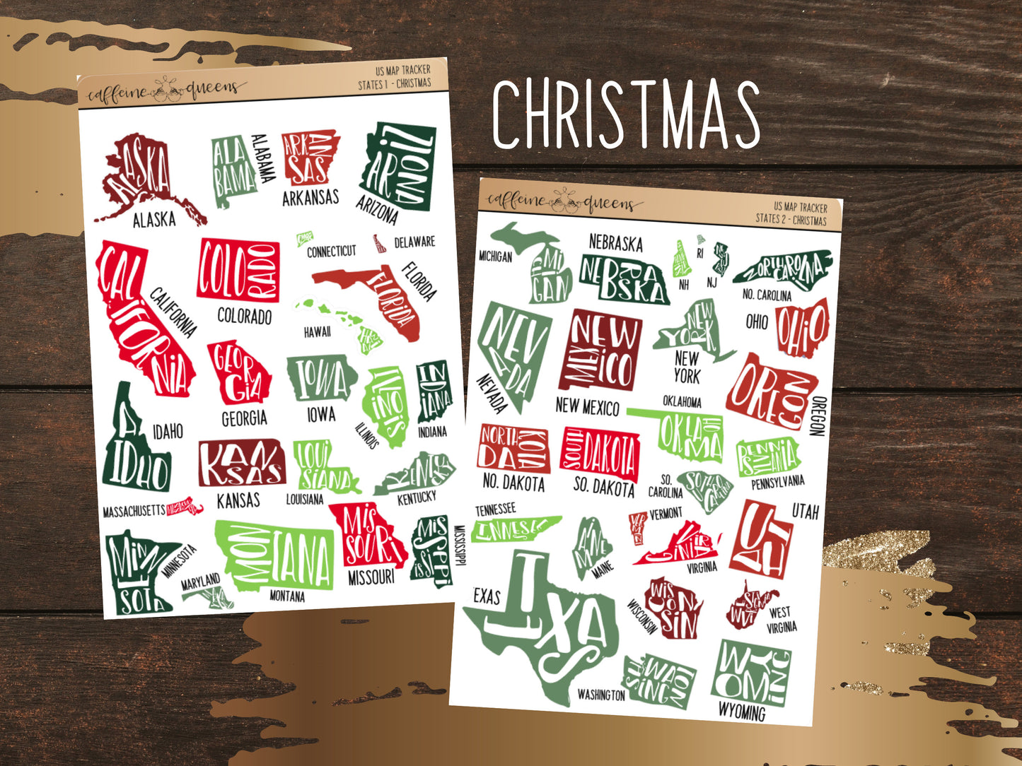 USA States Tracker Map | Notes Planner Stickers