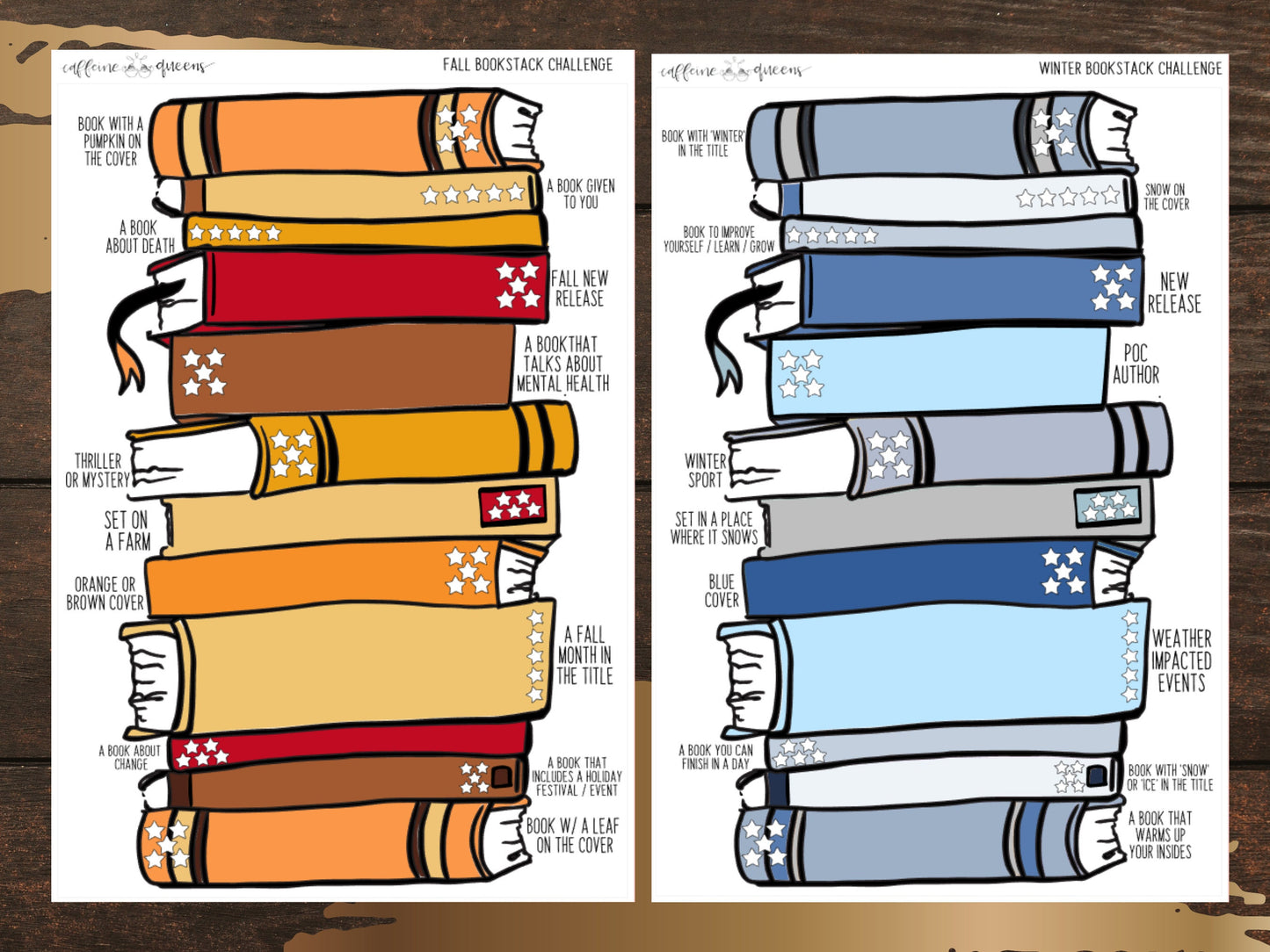 Seasonal Book Stack Reading Challenges