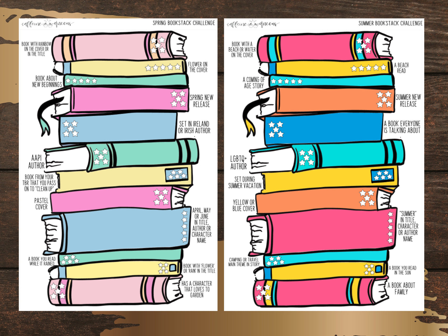 Seasonal Book Stack Reading Challenges