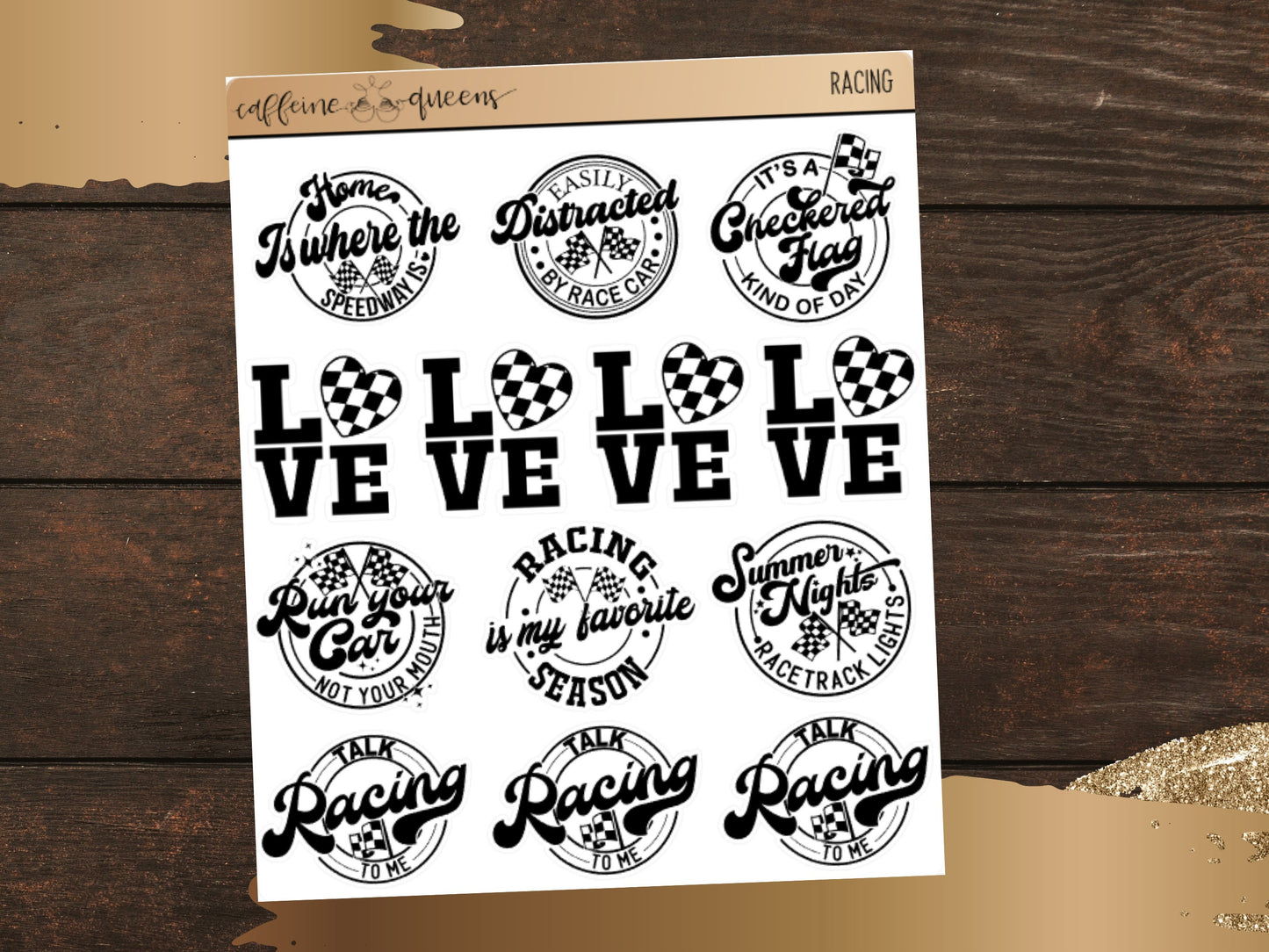 Racing | Quarter Sheet