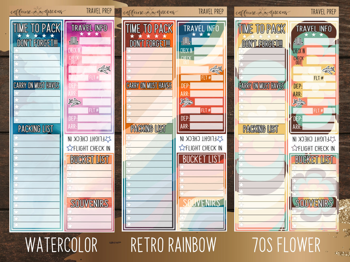 Travel Prep Lists | Planner Stickers