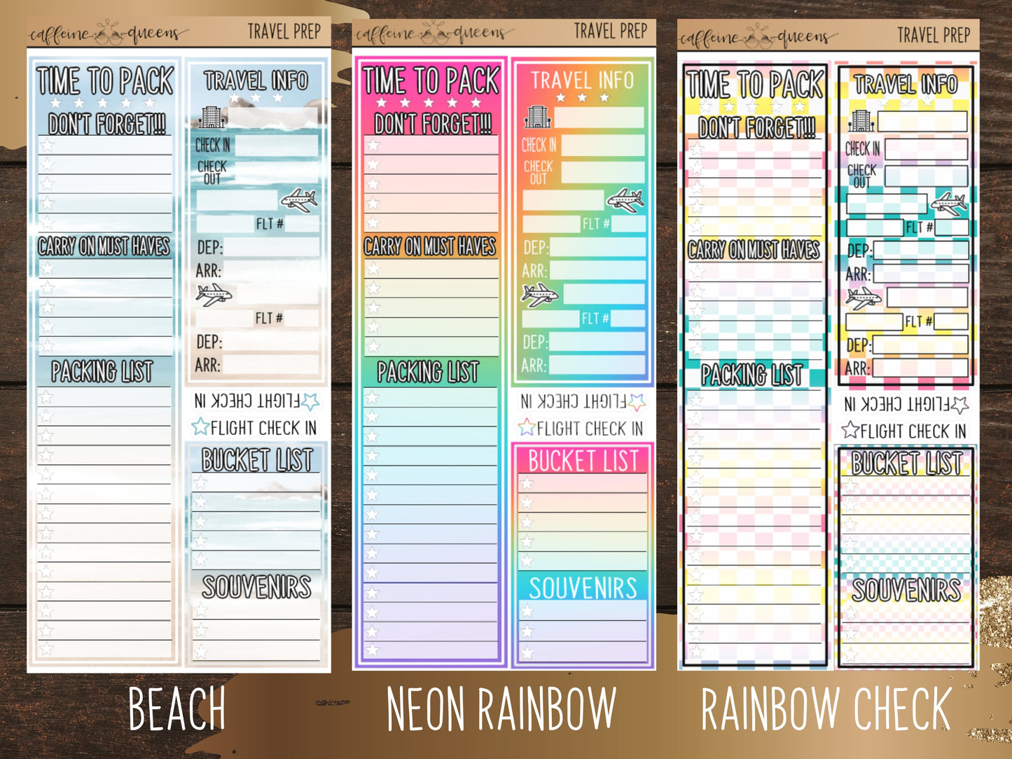Travel Prep Lists | Planner Stickers