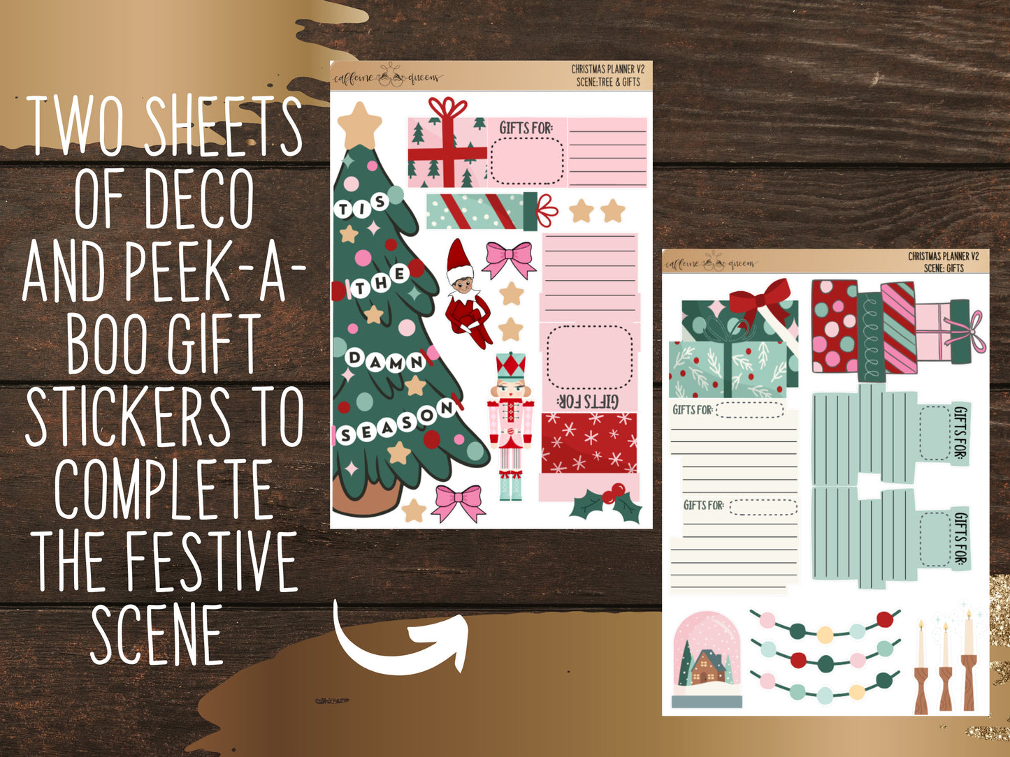 Sw1ftmas Gift Planning Fold Over Notes page Kit