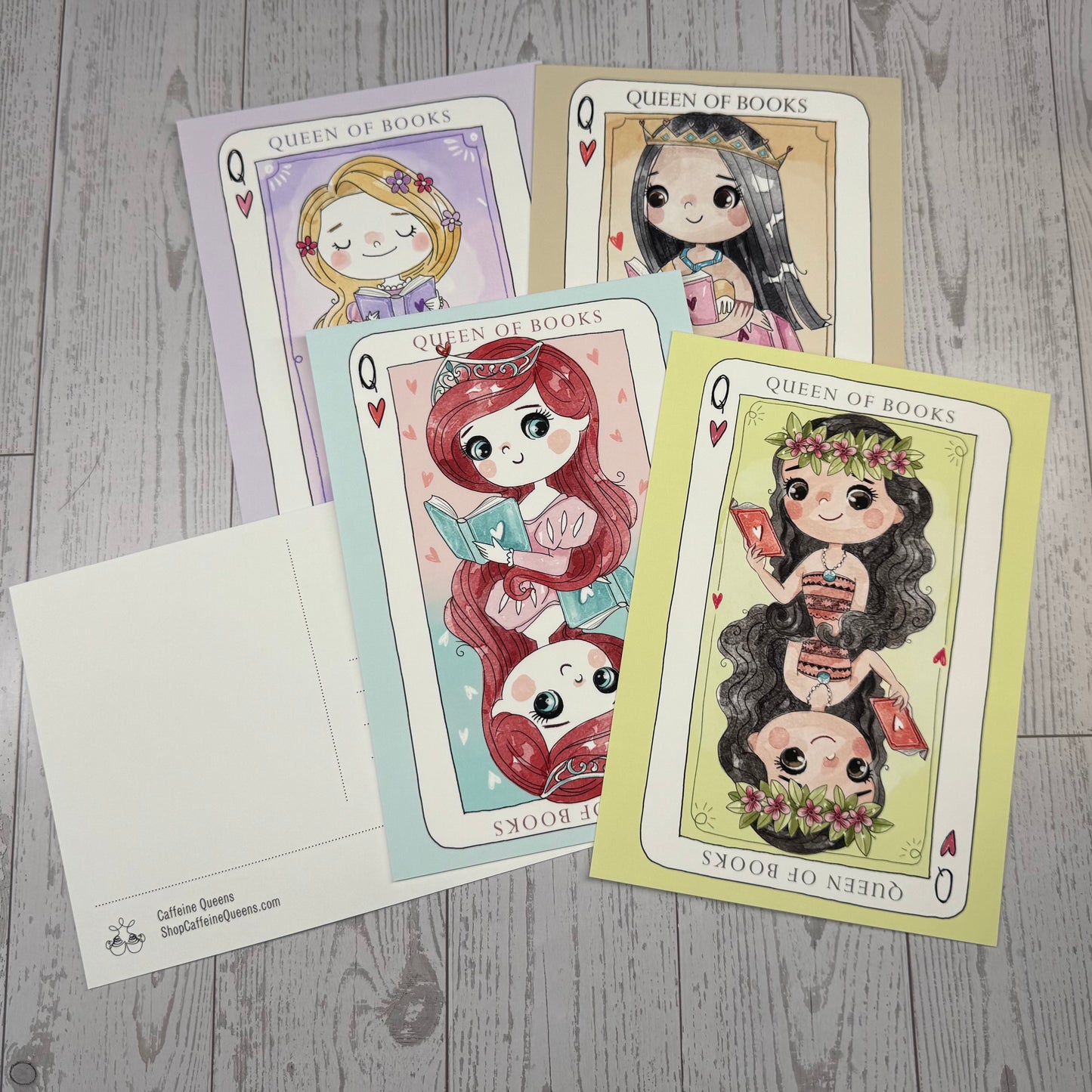Queen of Books Magical Luxe Postcard