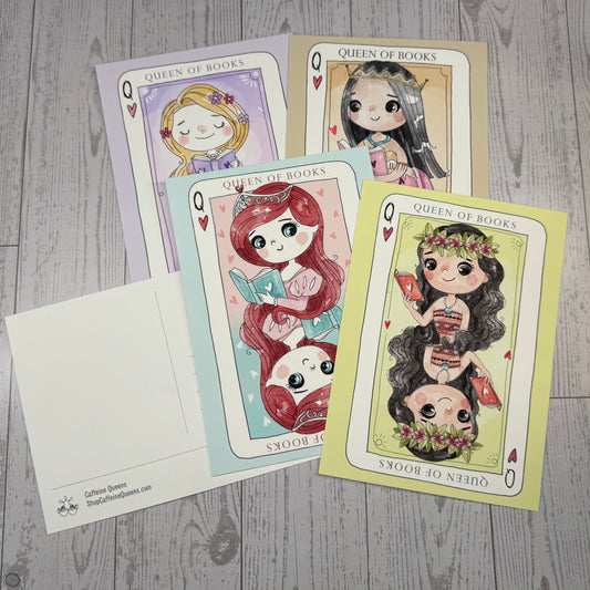 Queen of Books Magical Luxe Postcard