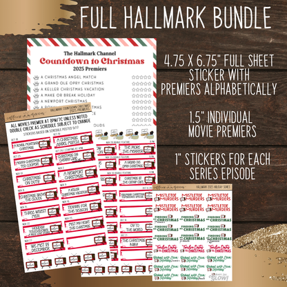 2025 Christmas Movie Premier Stickers