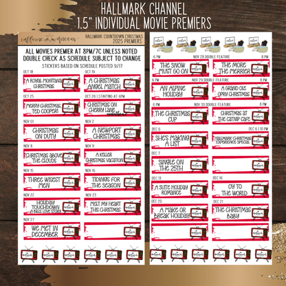 2025 Christmas Movie Premier Stickers