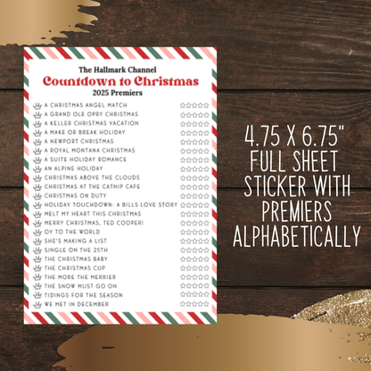 2025 Christmas Movie Premier Stickers