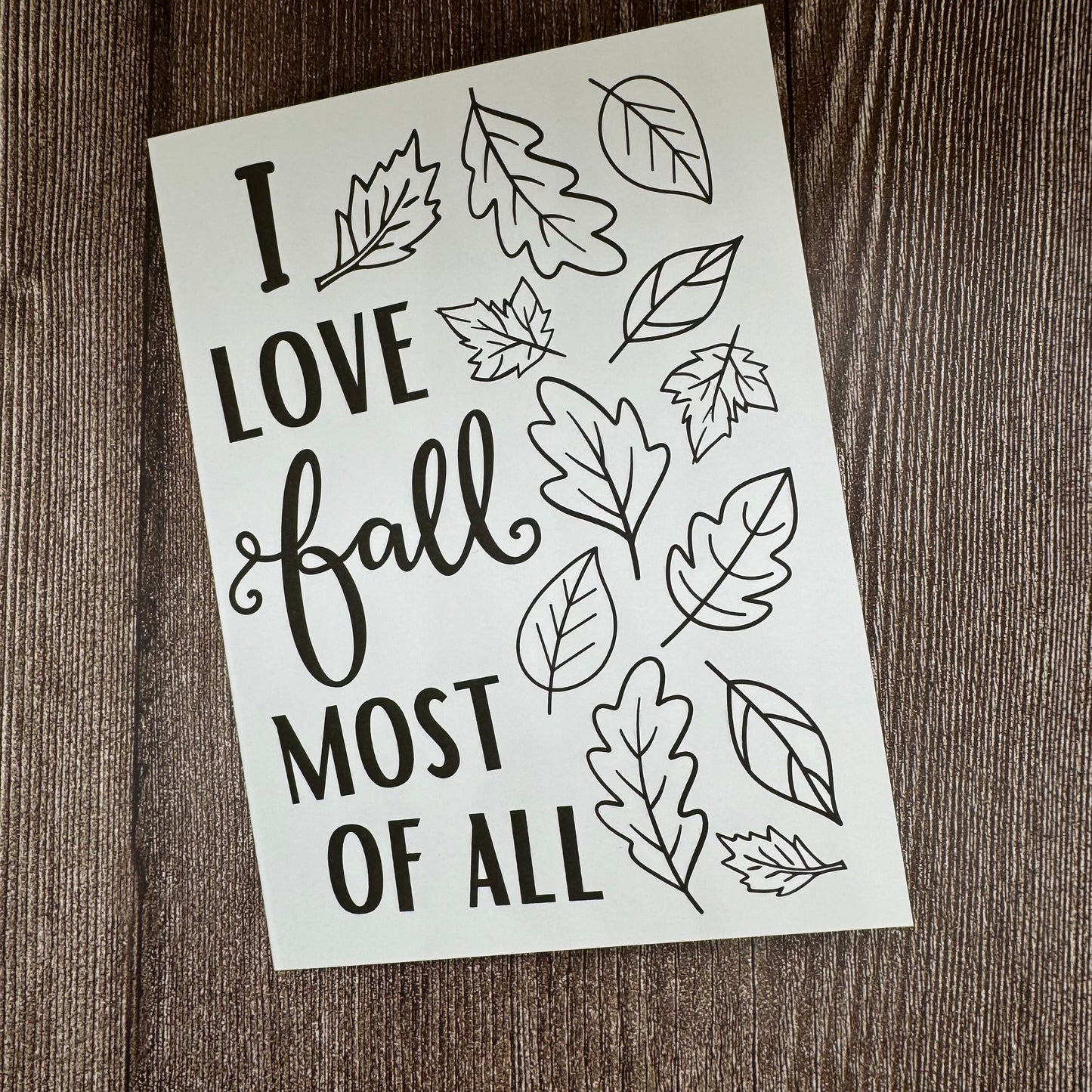 Fall Washi Art Card