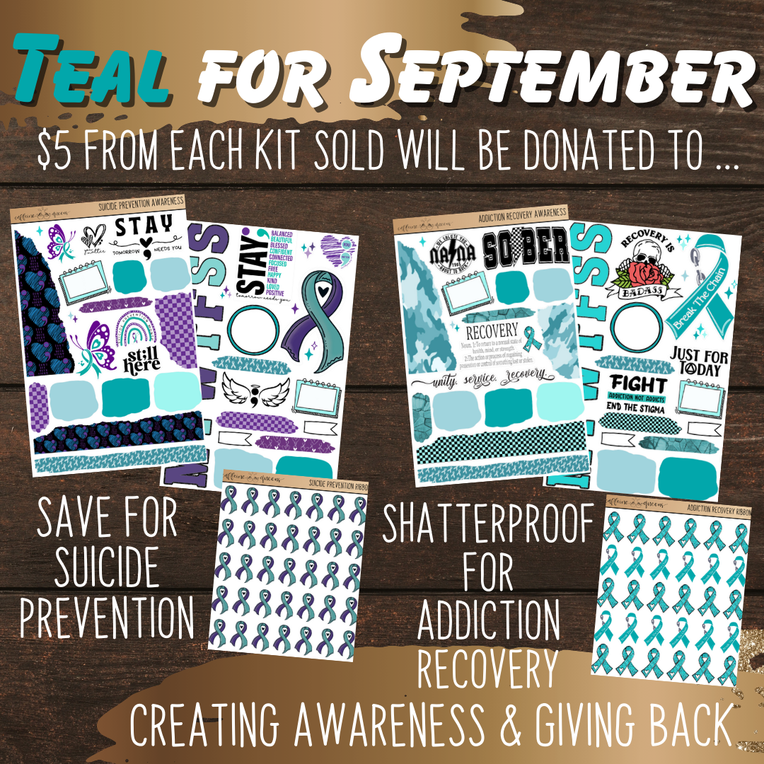 Teal (& purple) for September | Charity Journaling Kit