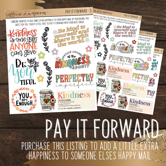 Pay It Forward | Charity Kindness Sheet