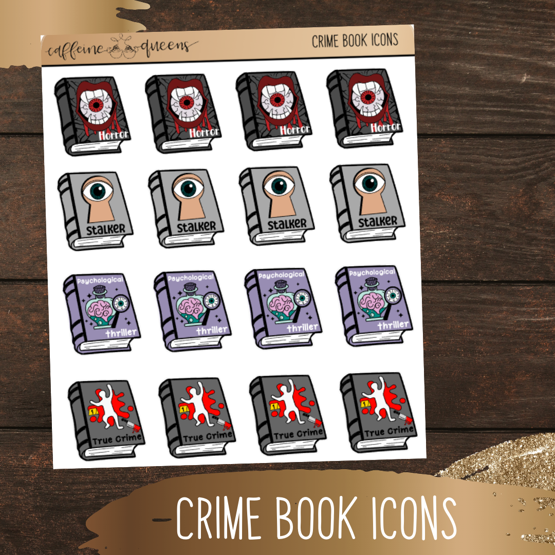 Book Genre Icon Stickers