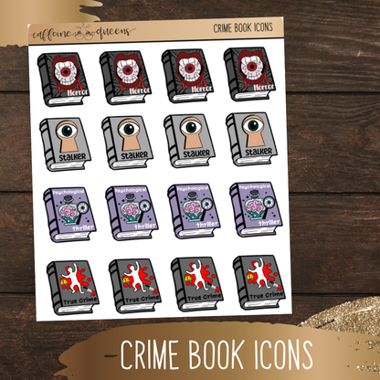 Book Genre Icon Stickers