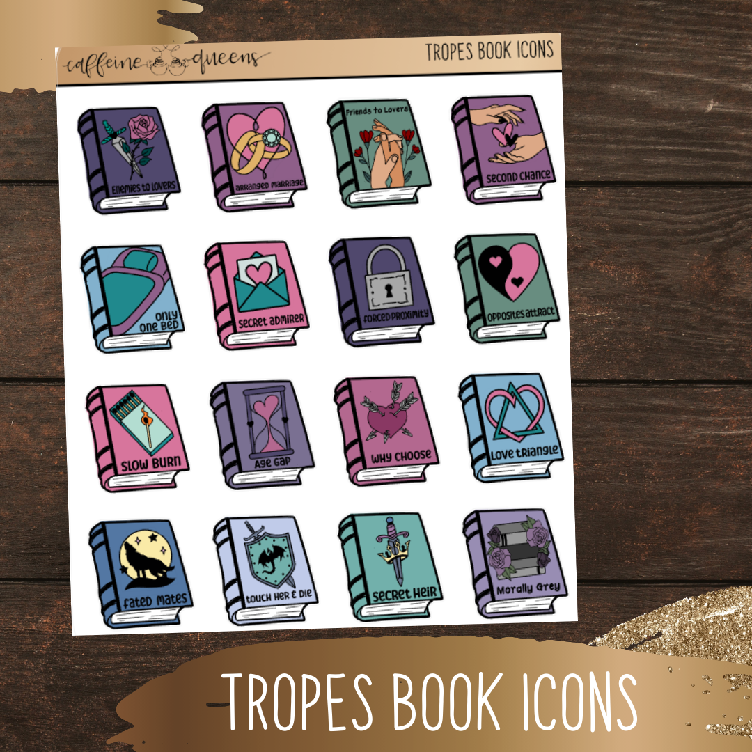 Book Genre Icon Stickers