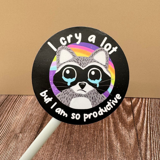 Crying Raccoon | Waterproof Vinyl Decal