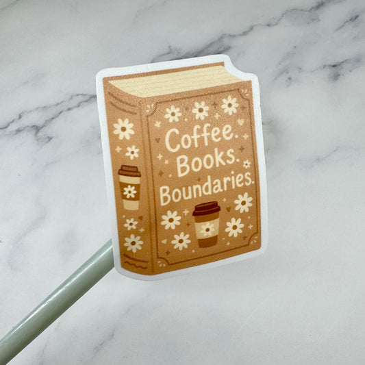 Coffee Books & Boundaries | Vinyl Decal