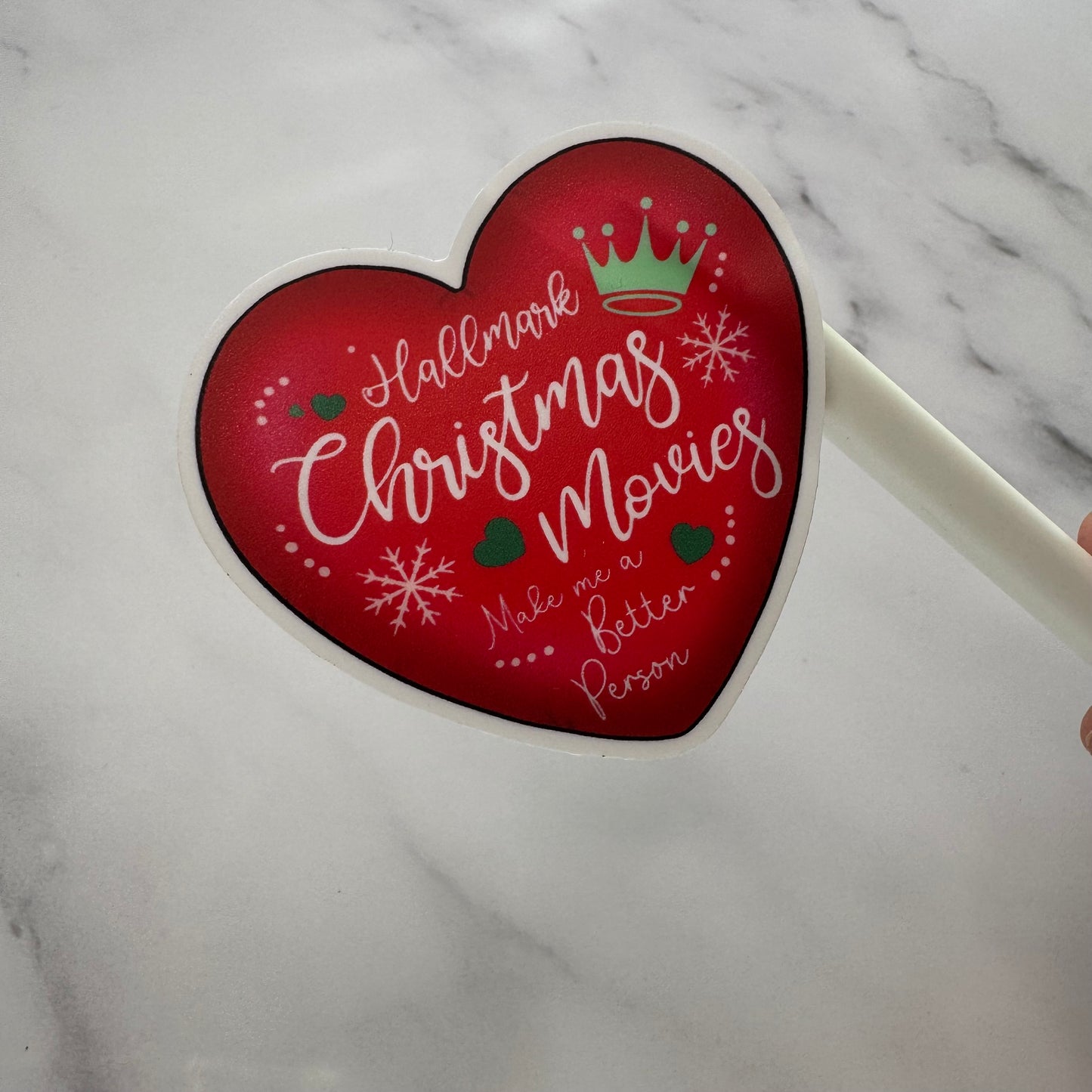 Hallmark Christmas Heart | Waterproof Vinyl Decal Stickers