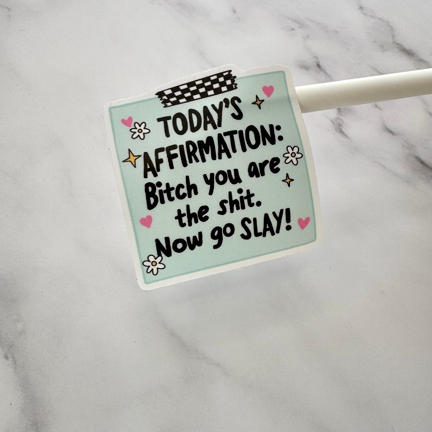 Affirmation Post-it | Waterproof Vinyl Decal