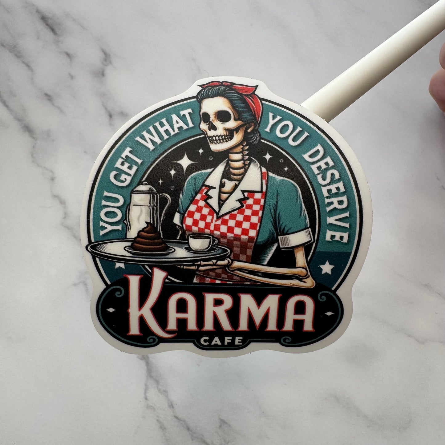 Karma Cafe | Waterproof Vinyl Decal