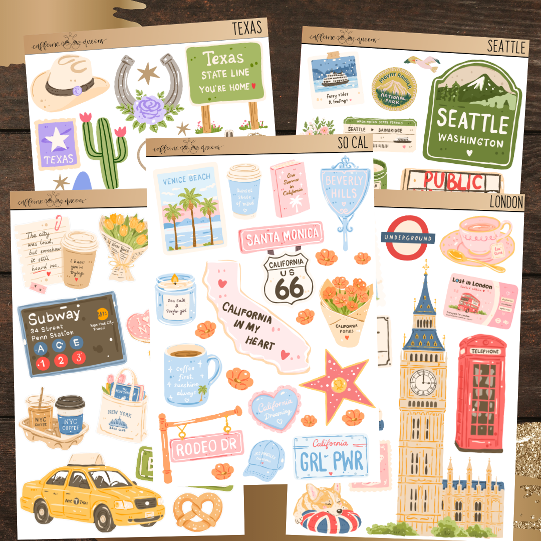 Cities Watercolor Series | Journal Deco