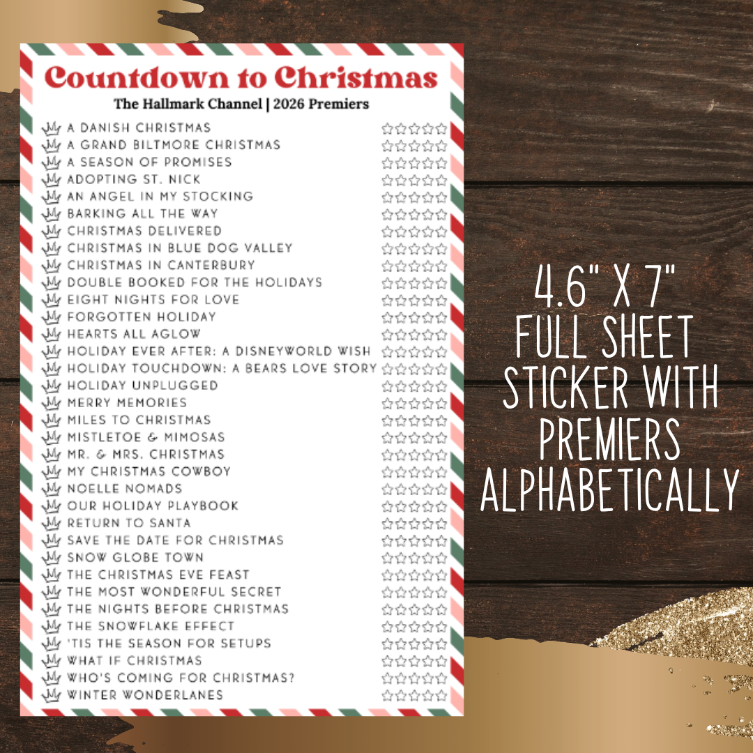 2026 Hallmark Christmas Movie Premier Stickers