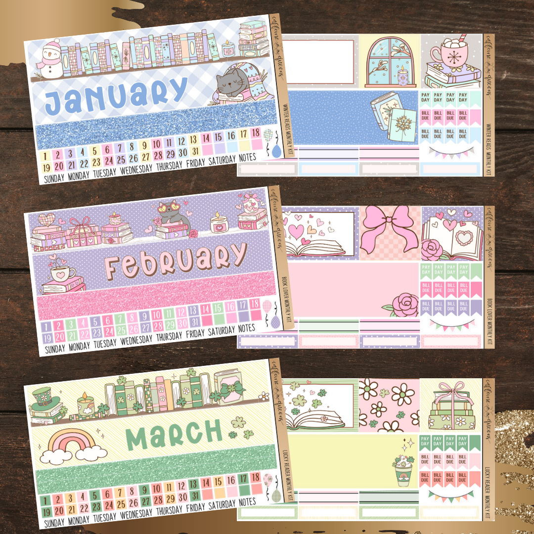 Year of BOOKS Monthlies Bundle | Vertical Monthly