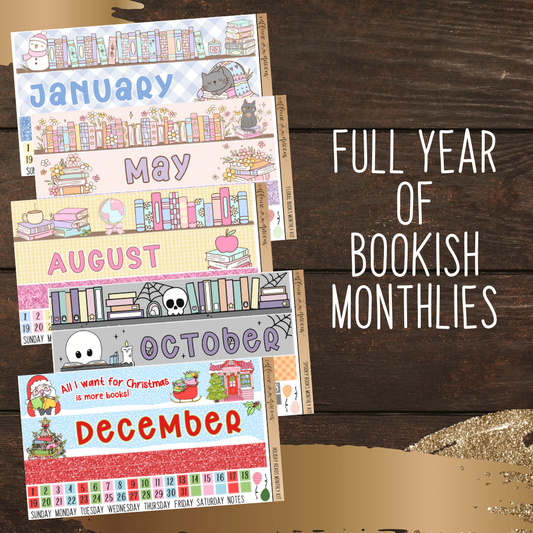Year of BOOKS Monthlies Bundle | Vertical Monthly