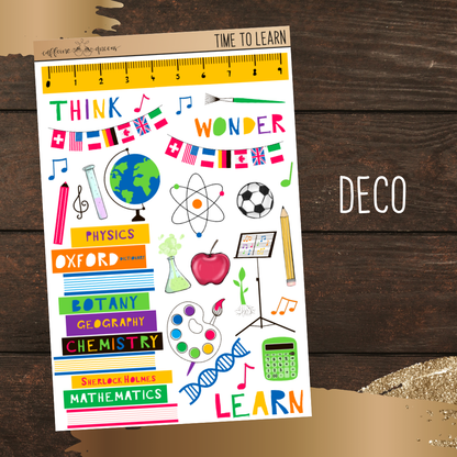 Time to Learn | Journal Deco