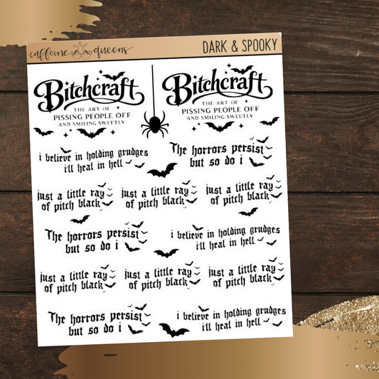 Dark & Spooky | Quarter Sheet