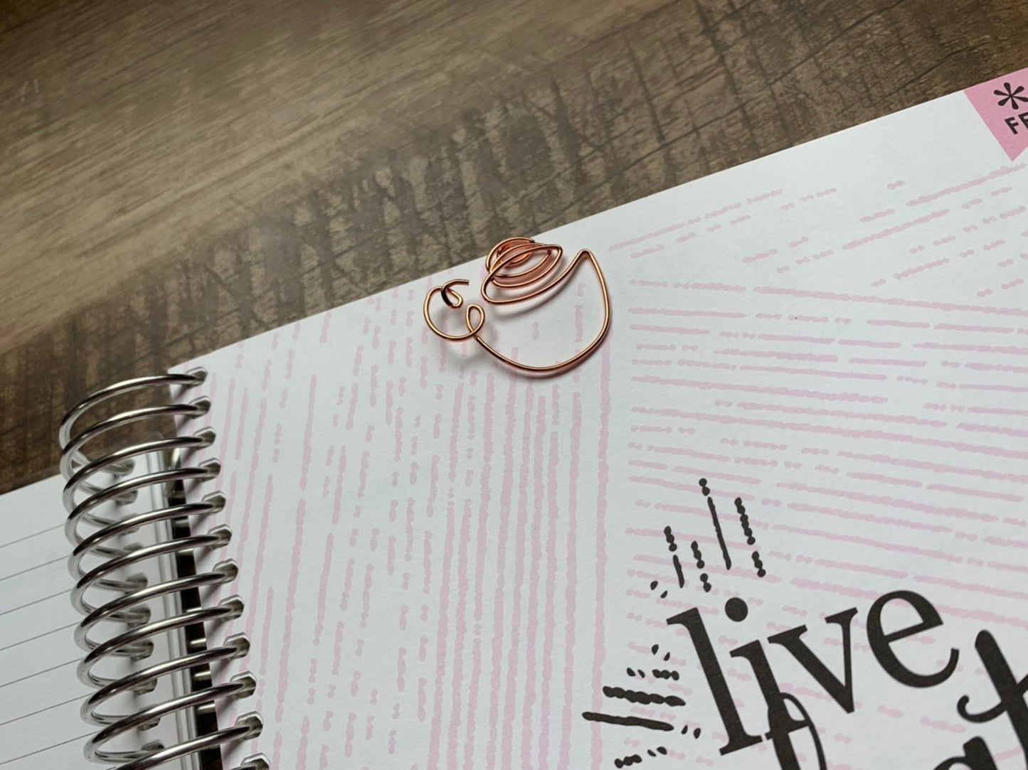 Coffee Cup Rose Gold Paperclip